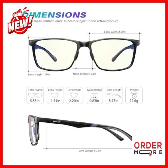 Al-Mg Metal Blue Light Blocking Glasses 45% Protection Computer Eyewear main image 7
